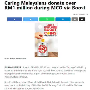 Boost campaign
